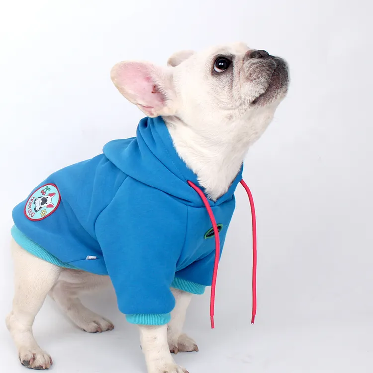 TIGERDOG狗狗加绒加厚卫衣连帽卫衣法斗宠物衣服小型犬外出保暖