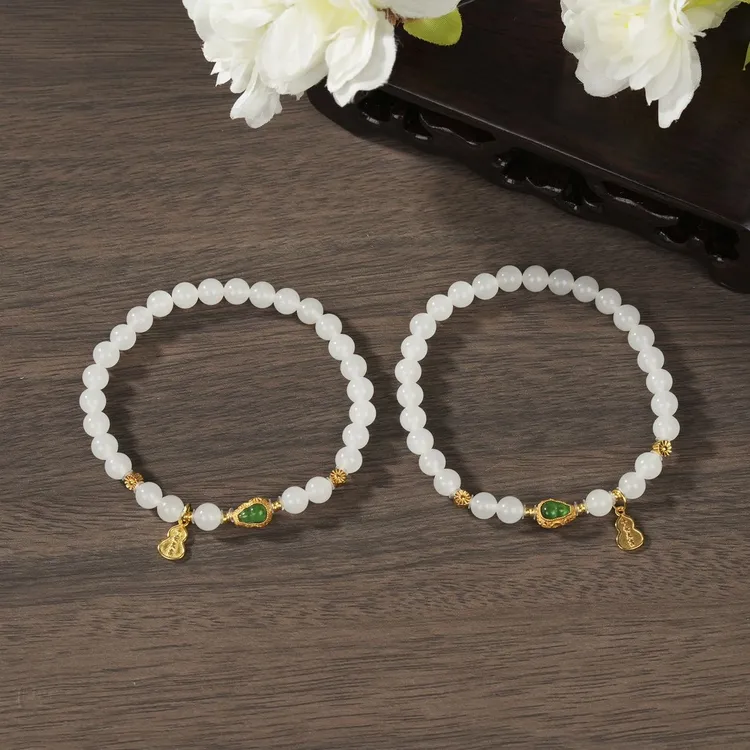 【云上叙】和田玉DIY单圈手串-多样性发其一-约6mm-V27968-M（甄选）