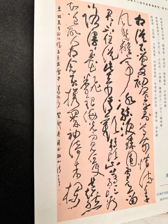 十三届国展草书A3大八开高清图单页鄱湖书院