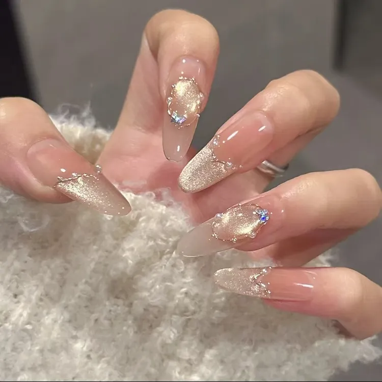 【纸醉金迷】时尚清新纯欲高级感新款成品美甲穿戴式手工穿戴甲