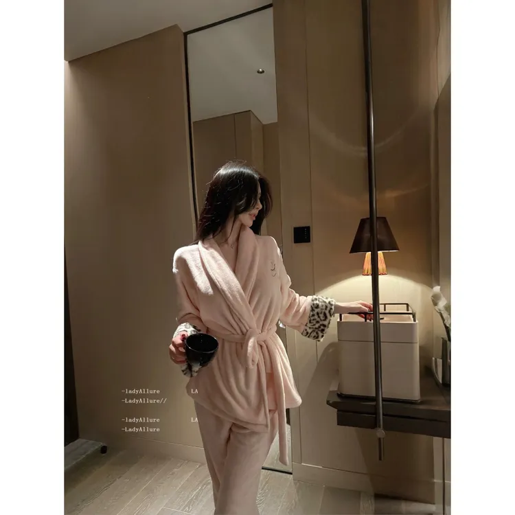 「LA」Felina·慢热情绪丨静感系列*原创纯欲温柔双面珊瑚绒睡衣
