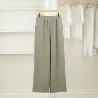 麦迪尚品【文M】51105165 春季简约休闲直筒针织长裤品牌女装折扣