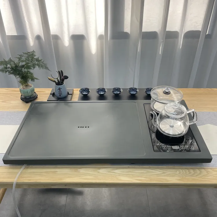 和平天罗绿电炉一体茶盘茶台专用排水式家用功夫石茶台