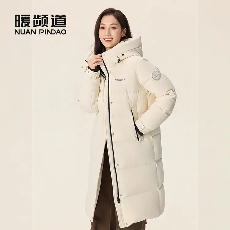 暖频道时尚运动连帽长款户外防水加厚保暖休闲冬季羽绒服625656