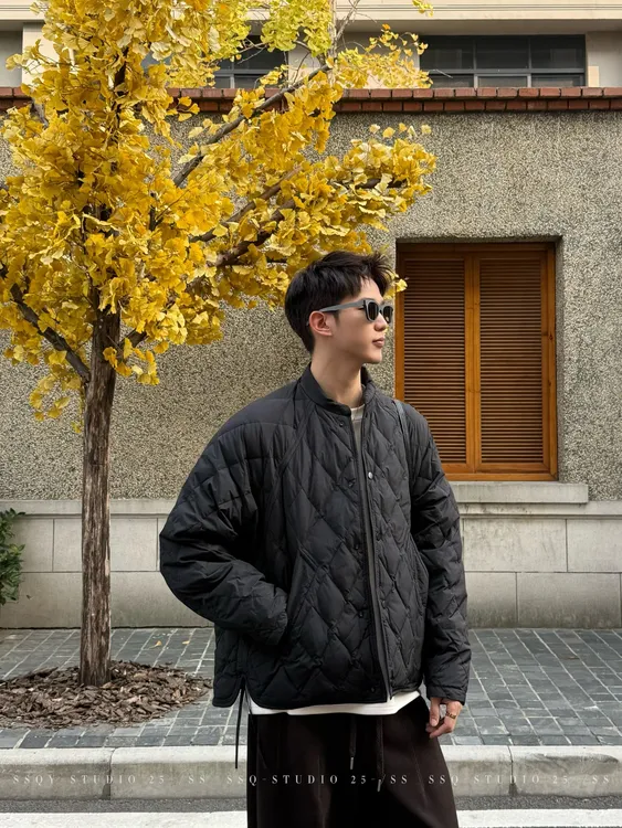 【时尚起易】潮流轻量化薄款90白鸭绒羽绒服外套冬季新品立领面包服