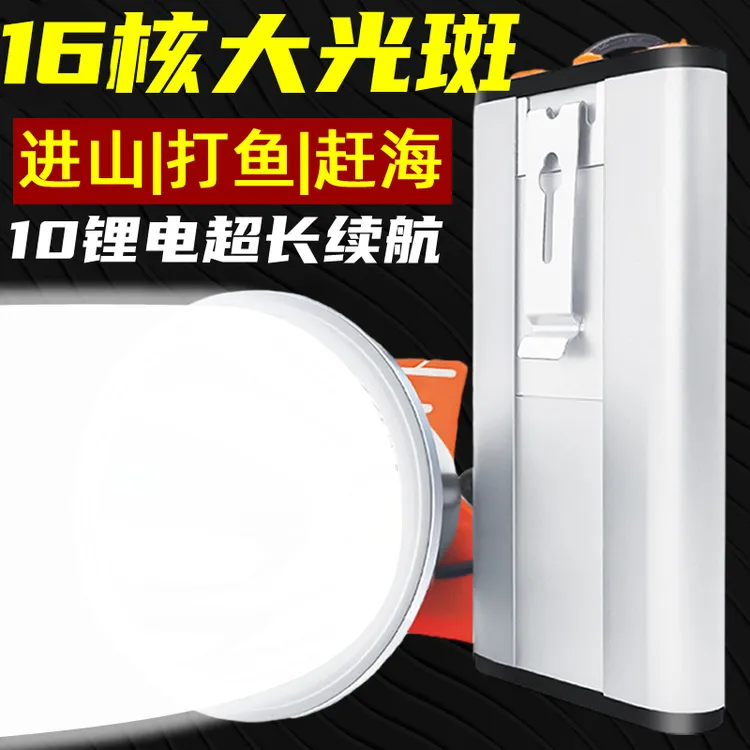 LED分体式强光头灯超亮激光远射超长续航户外头戴式照明氙气灯