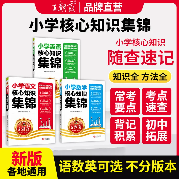 2025版王朝霞小学知识大盘点核心知识集锦1-6年级语文数英全一册