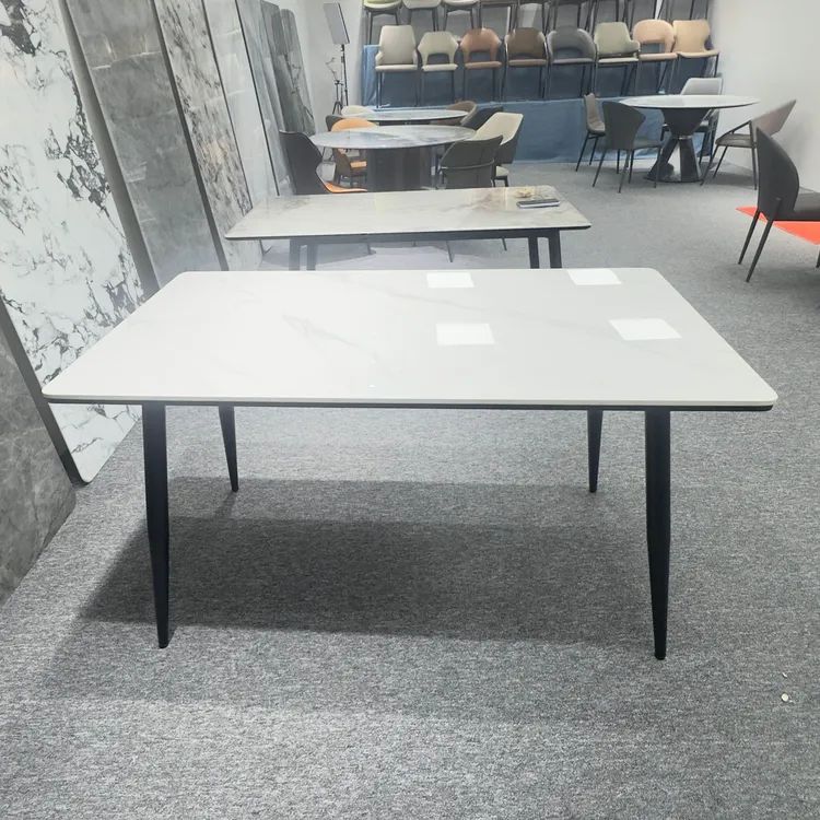 石墨烯餐台家用餐厅极简长方形