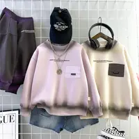 儿童装男童卫衣春秋新款中大童撞色设计款休闲圆领韩版打底上衣潮