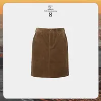 9月26日10:00新品 FORNI 复古画报 复古美拉德细条灯芯绒半身裙