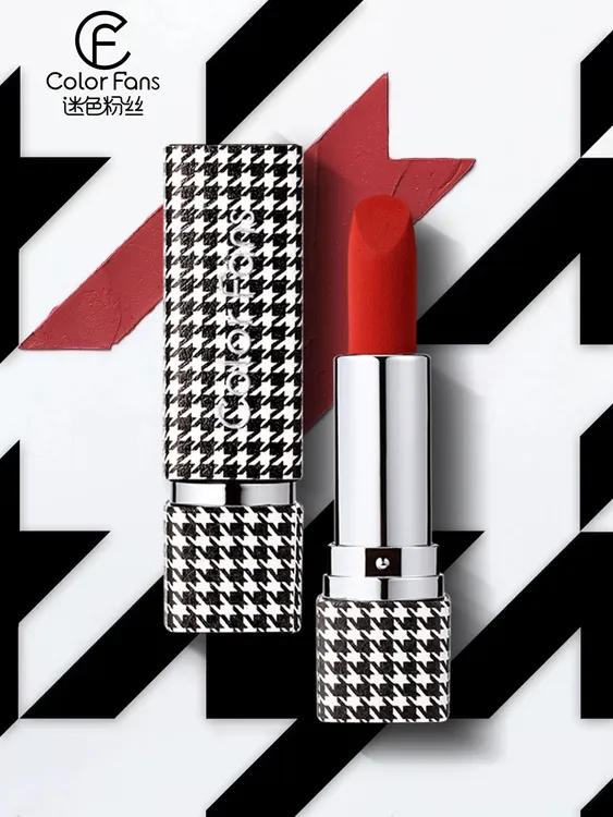 小蔓美妆店新款千鸟格口红显白雾面哑光柔雾热门色号洋气高级