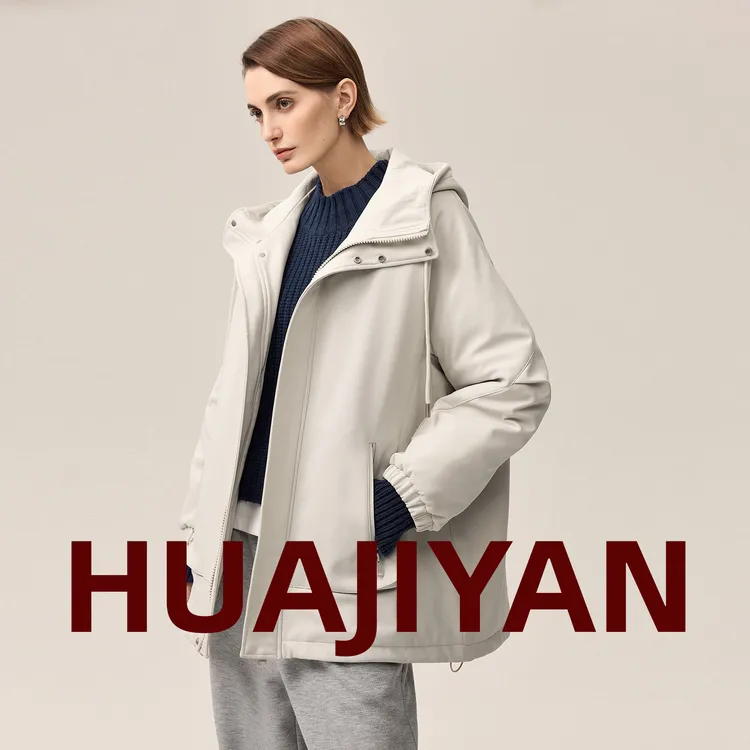 华吉言/HUAJIYAN【艾草】三防大廓形落肩连帽棉服