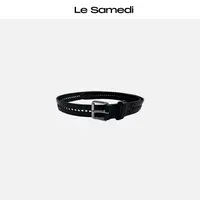 Le Samedi【浮雕鱼骨】复古编织罗马度假风 镂空穿孔时装腰带