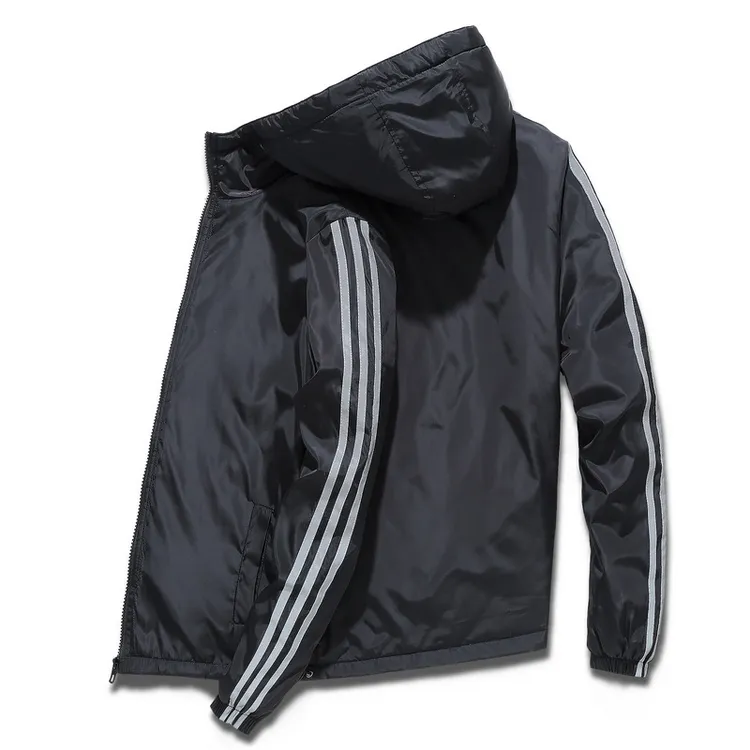 男款防风休闲户外服外套夹克男潮流秋季连帽风衣男夹克薄款外套