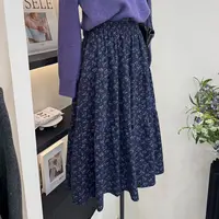 2025秋季新款碎花半身裙女松紧腰长裙新款#6639-7