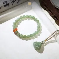 【凰一品】和田玉抱抱佛套装18K金
