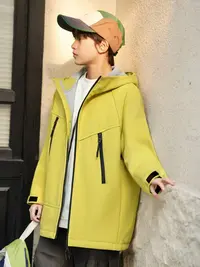 （机能防风防水加绒小软壳）中大童户外冬冲锋衣男女加厚N-100260