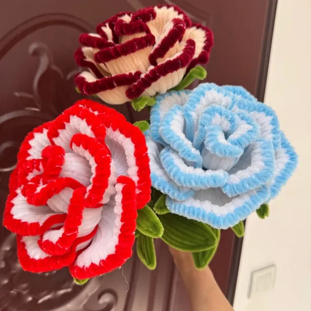 玫瑰的故事中型粉玫瑰花扭扭棒diy手工材料包红玫瑰七夕送女朋友