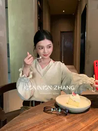 十三行CZ-秋季福秒设计感V领衬衫#33840