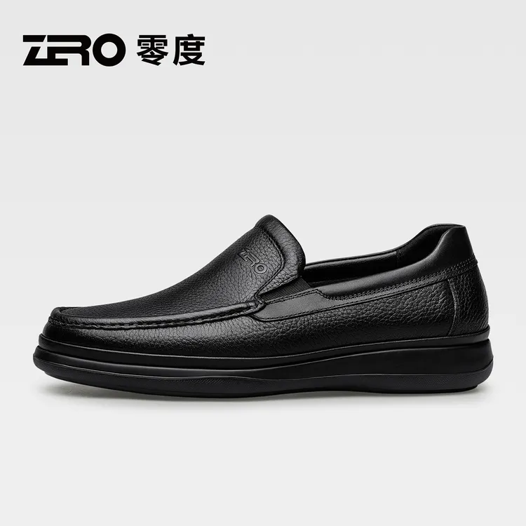 ZRO零度一脚蹬男士软面休闲皮鞋透气中年商务软底爸爸款皮鞋53810