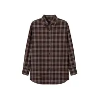 258055-歌力 秋季新款英伦风复古格纹宽松撞色衬衫