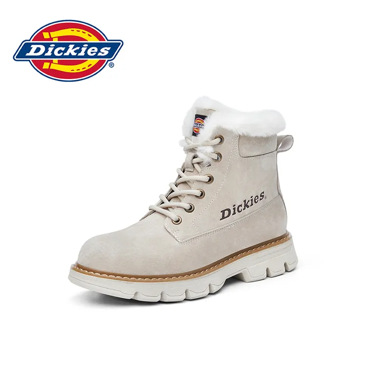 Dickies女鞋2025秋季新款加绒秋冬雪地靴时尚百搭女士保暖中高帮