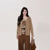 【秋冬调色盘】蛋妹观与大码女装微胖mm秋显瘦套装两件套DM32662