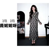 复古秋冬长袖加厚短裙修身连衣裙蕾丝设计感连衣裙