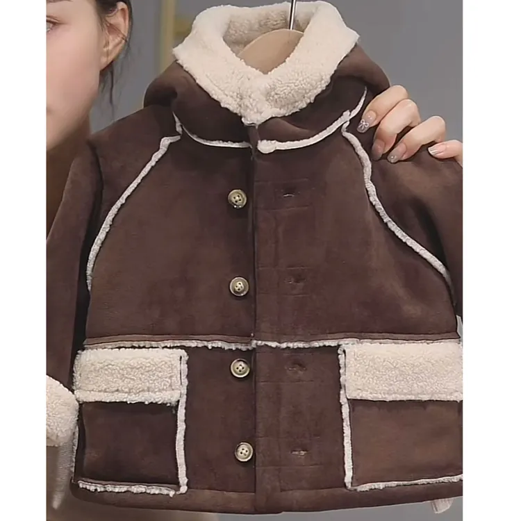 小洛妈 | 麂皮绒2.0 | 连帽设计 | 版型宽松舒适 | 加厚保暖