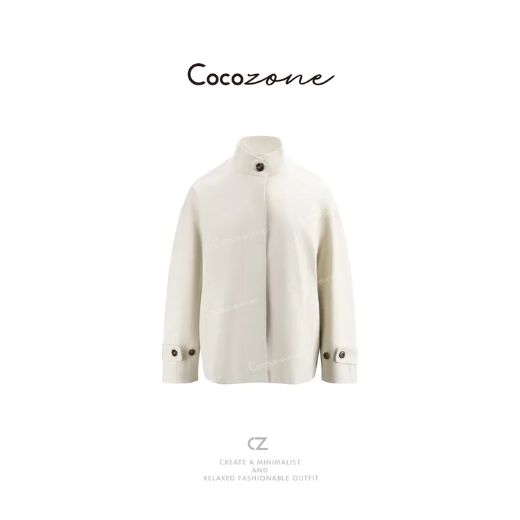 COCO ZONE 刘一一"奶油风衣"植物漫染古朴质感外套 CD2A1864