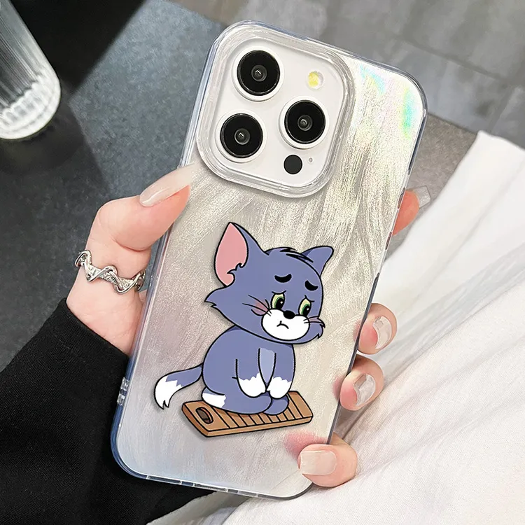 手机壳带挂绳12情侣生气杰瑞iPhone15硬苹果16适用14羽纱17promax