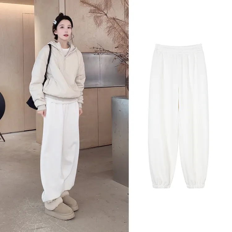 Z.blues【吸粉裤 加绒】多色入好穿好搭强捻加厚束脚卫裤YZUIIE9968