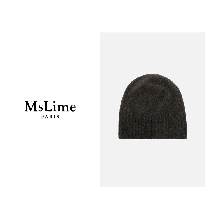 王嬛嬛MsLime25年新款 100%山羊绒毛织帽子 HC2C2306