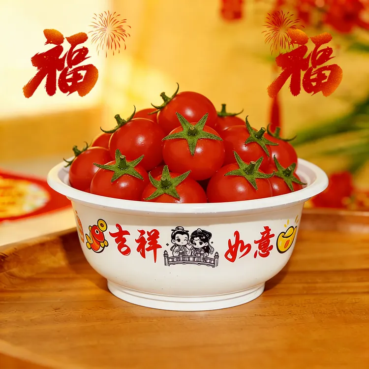 打包碗一次性碗中国风一次性餐盒加厚一次性餐具-W商品图