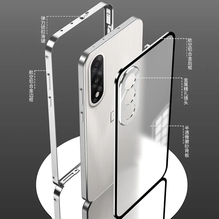 适用一加ACE5至尊版防摔手机壳弹扣金属边框磨砂背板硬壳保护套潮