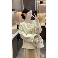 【周粥】【月圆】2025秋季新款设计感刺绣夹棉重工钉珠外套JJX5WT5006