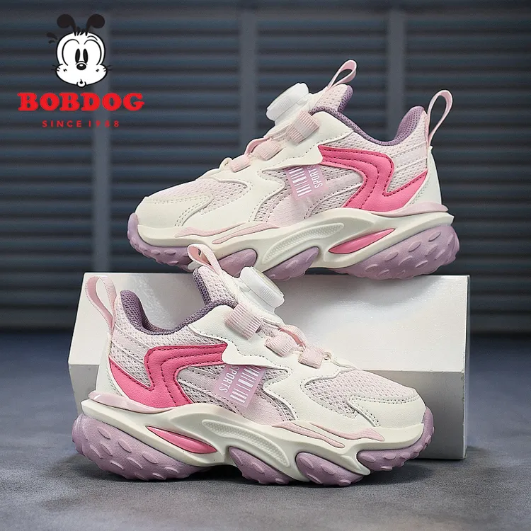 巴布豆女童运动鞋网面透气2025春秋新款潮流轻便软底百搭儿童鞋子