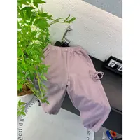 跳跳鱼童装  韩版简约蝴蝶结裤秋季宽松束腿阔腿运动卫裤269017