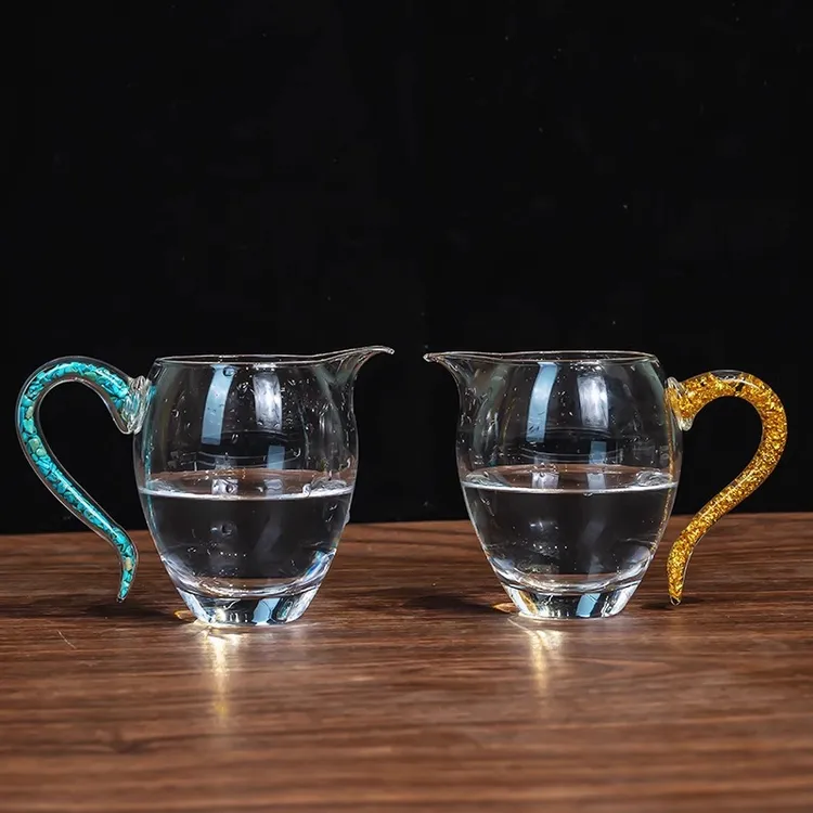 水晶松石陶瓷绿公道杯防烫分茶耐热手工高品质绿色高档网红茶器