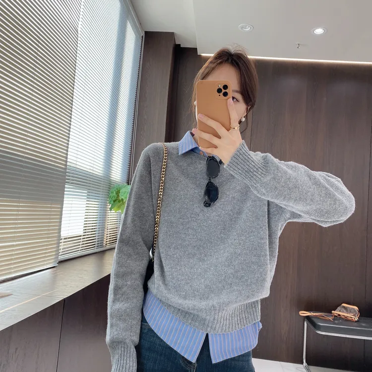 IMFLY金小金自制女装 羊毛衫DYW10208秋冬新款慵懒风百搭针织