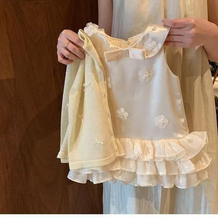 女童春夏连衣裙2025新款女宝宝洋气网红公主蛋糕连衣裙周岁礼服裙