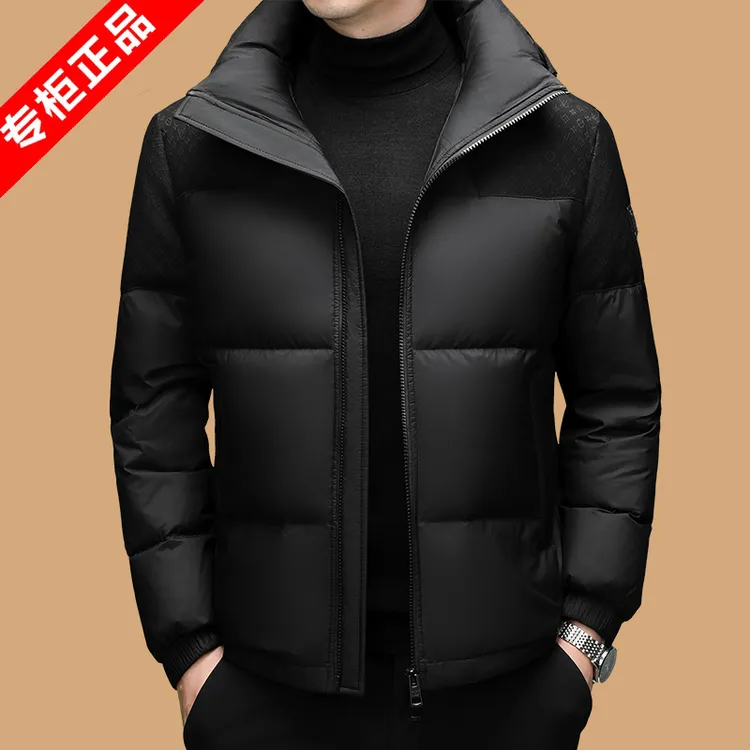 【专柜品质】意大利轻奢羽绒服男款冬季新款白鸭绒保暖男士短款外套