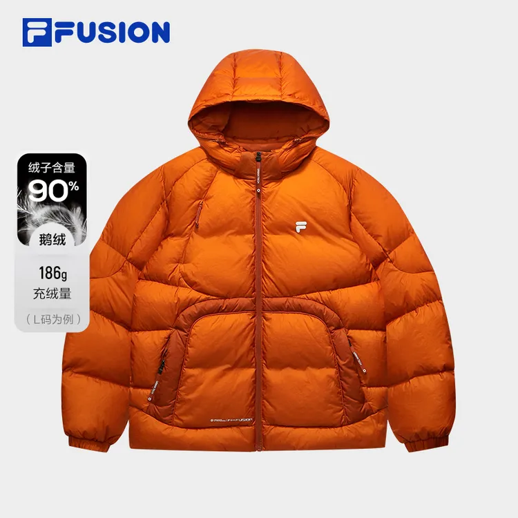 FILA斐乐【鹅绒】男女同款冬季保暖明媚舒适百搭羽绒服T11M541914