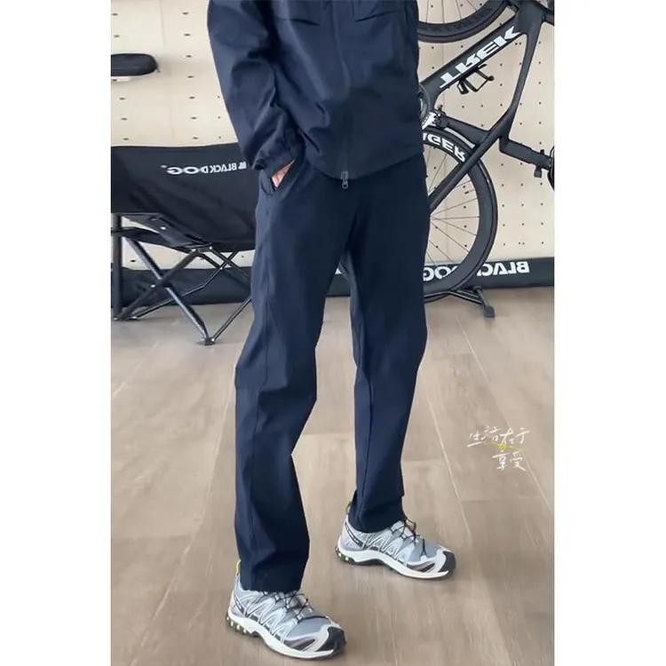 JEEP吉普蓝色美式机能软壳冲锋裤男款春季防水速干工装裤子修身徒