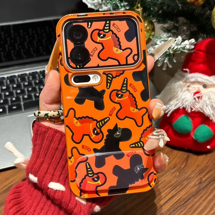 新年双马临门支架适用苹果17/16手机壳玻璃华为vivoppo小米15一加