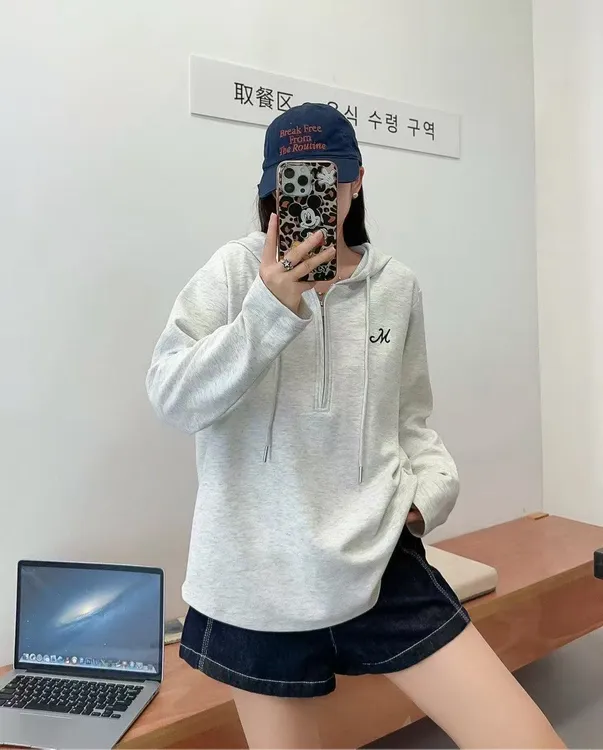【雷700~799】U型底摆T桖纯色刺绣短袖休闲宽松百搭显潮流简约