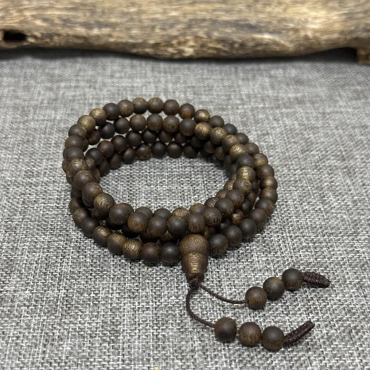 沉香沉香6mm【沉水浮】手串多圈圆珠16克精品文玩手串