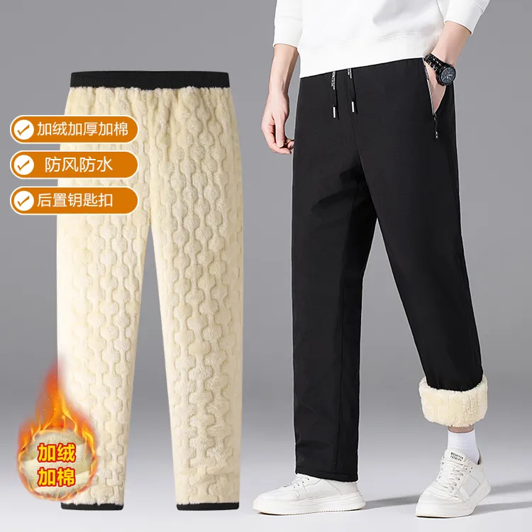 2025冬季男女款棉裤加绒加厚防水户外外穿保暖防寒裤东北宽松大码