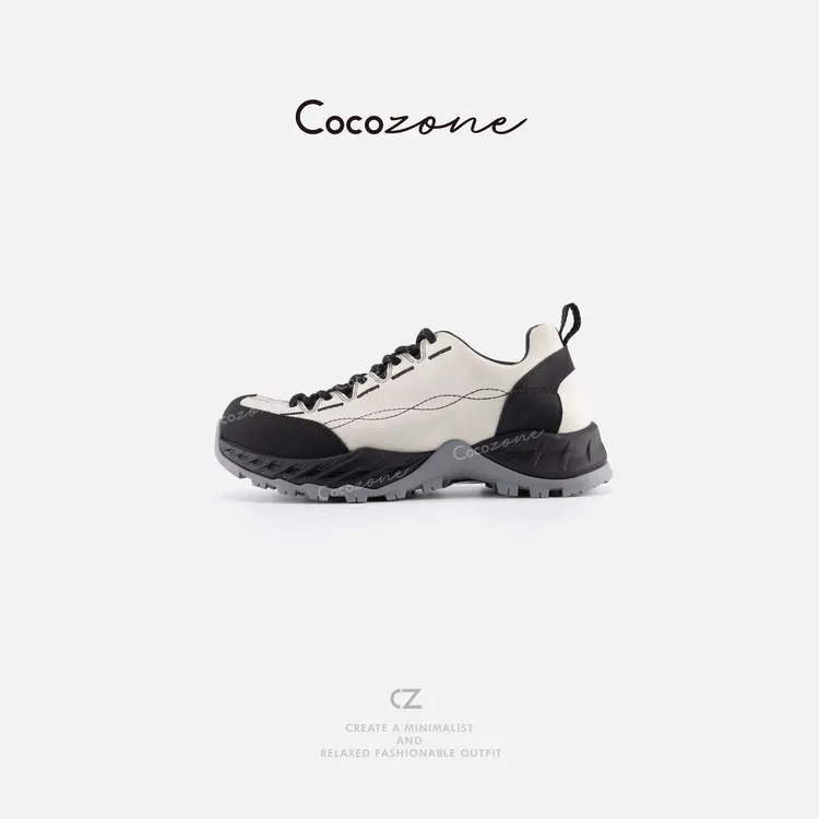 COCO ZONE刘一一简约条纹户外风运动感休闲鞋 CD2A1782