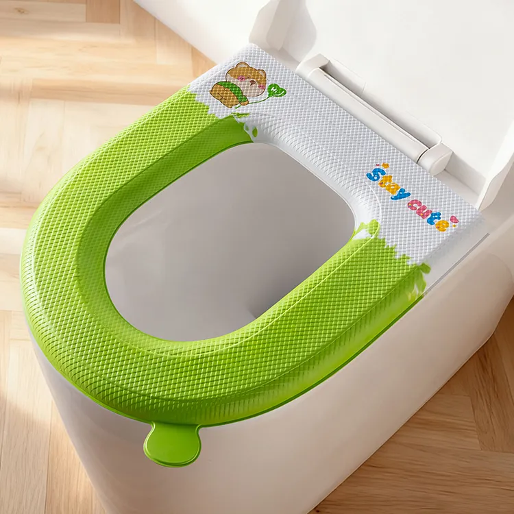 新款马桶垫带香味防水不掉色加厚高弹EVA马桶坐垫粘贴式免洗可擦